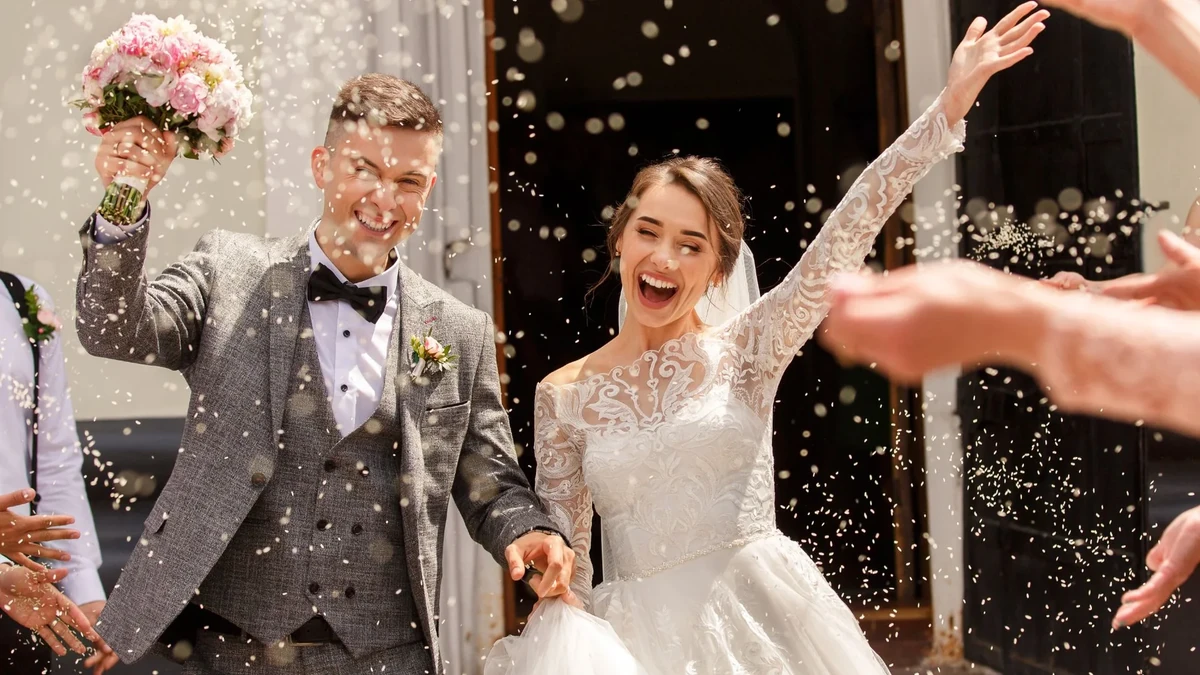Wedding celebration with guests before planned return taxi journeys